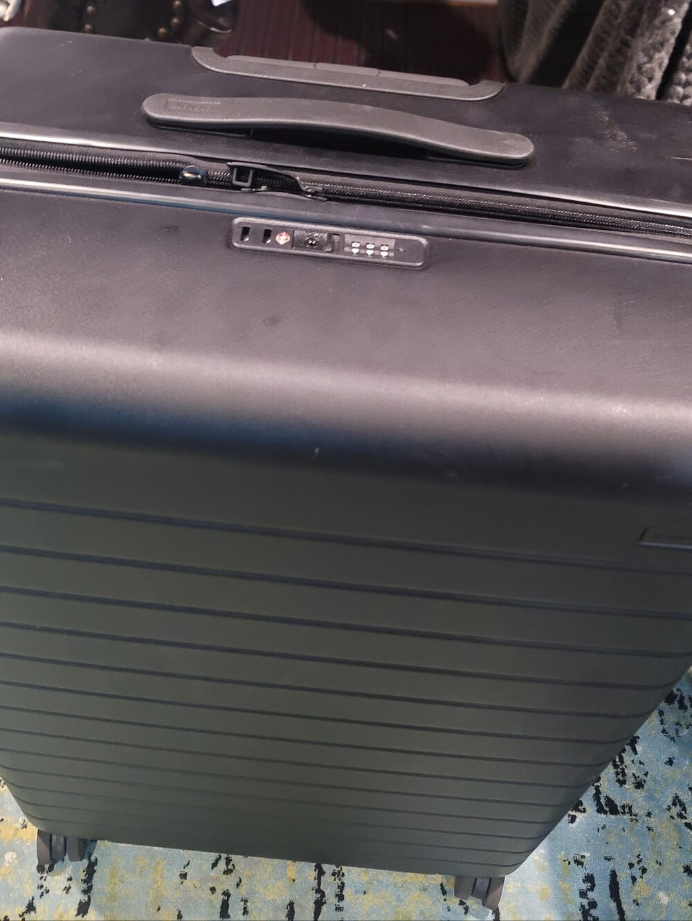 Away Checked Large Luggage Hard Shell Black - 29"